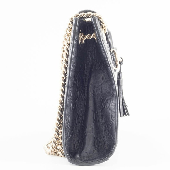 GUCCI Authentic Black Leather Horsebit Shoulder Bag - Picture 11 of 16